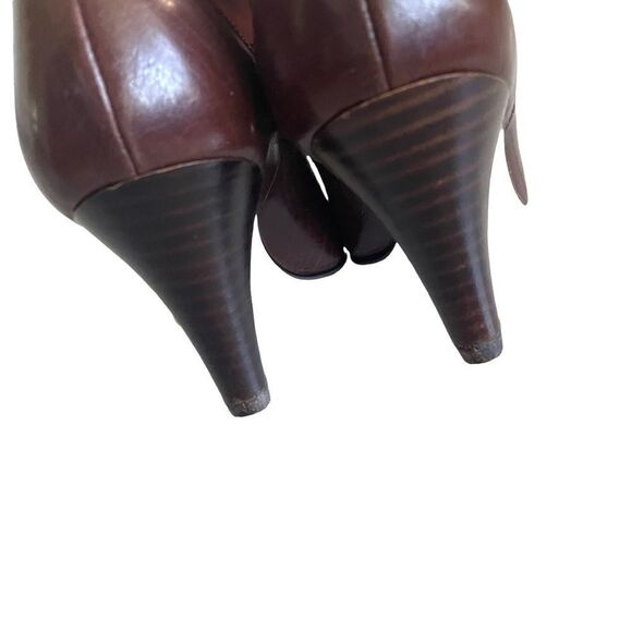 Bandolino Vintage Brown Leather Slip-On Pumps Shoes Heels Made In Italy 7 - Picture 5 of 12